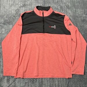 Body Armour Adidas 1/4 Zip Pullover Men's Size XL Salmon Red Black Long Sleeve